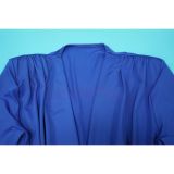 Solid Color Long Sleeve Pleated Maxi Dress YF-20061