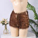 Leopard Print Tassel Shorts GFRT-32770PBY