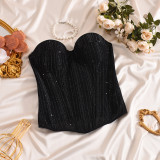 Solid Color Wrap Chest Bandage Tops GNZD-Q01451J