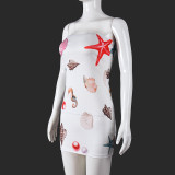Print Backless Slim Tube Tops Dress GFRT-32709DBY