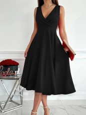 Sleeveless V-neck Fashion Dress GYOU-CX1225