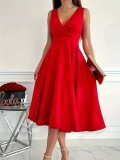 Sleeveless V-neck Fashion Dress GYOU-CX1225