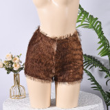 Leopard Print Tassel Shorts GFRT-32770PBY