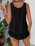 Casual Solid Color Sleeveless Top GYOU-CX5213
