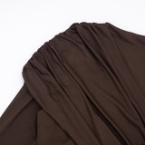 Long Sleeve Solid Color Mini Dress GSZM-C25DS370
