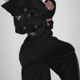 Letter Hot Drill Hooded Sweatshirt Two Piece Pants Set XEF-K25S84561
