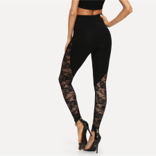 Sexy Lace Splice Sports Yoga Leggings GYOU-XL032902