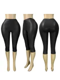 Fashion Solid Color Leather Shorts&Seven-Tenths Pants CH-25065