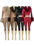 Fashion Solid Color Leather Shorts&Seven-Tenths Pants CH-25065