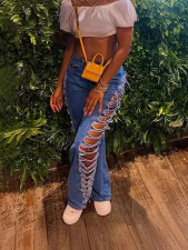 Fashion Holes Washed Loose Jeans GXHF-M80421