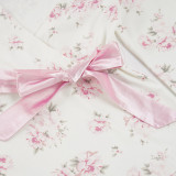 V Neck Print Bow Tie T-shirt GWEN-JWKT46085