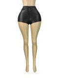 Fashion Solid Color Leather Shorts&Seven-Tenths Pants CH-25065