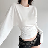 Solid Color Long Sleeve T Shirts GWEN-JWFT38497