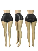Fashion Solid Color Leather Shorts&Seven-Tenths Pants CH-25065