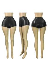 Fashion Solid Color Leather Shorts&Seven-Tenths Pants CH-25065