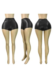 Fashion Solid Color Leather Shorts&Seven-Tenths Pants CH-25065