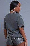 Fashion Zipper Metallic Color Shorts GXHF-M80501