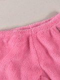 Solid Color Plush Tight Flare Pants GXHF-X1126821