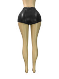 Fashion Solid Color Leather Shorts&Seven-Tenths Pants CH-25065