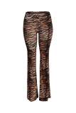 Leopard-Print Casual Flare Pants GXHF-M81022