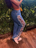 Fashion Holes Washed Loose Jeans GXHF-M80421