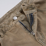 Vintage Frayed-edge Straight Jeans GWEN-JWKP46157