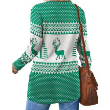 Round-neck Long Sleeve Christmas Top GYOU-CX716