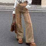 Vintage Frayed-edge Straight Jeans GWEN-JWKP46157