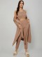 Solid Color Loungewear Plush Tie Up Three Piece Pants Set GXHF-X07092688