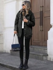 Fashion Long Sleeve Loose Denim Jacket Coat GYXN-20808