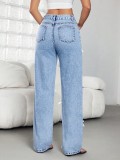 Bow Ribbon Wide Leg Jeans GYXN-16153