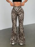 Leopard Print Casual Flare Pants GYXN-73389