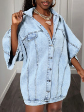 Short Sleeve Loose Denim Jacket GYXN-65897