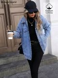 Fashion Long Sleeve Loose Denim Jacket Coat GYXN-20808