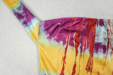 Print Color Block Halterneck Mini Dress GJYO-JD303313