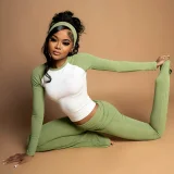 Christmas Long-Sleeve Color-Block T-Shirt and Pants Two-Piece Set GSLF-K25S87836