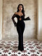 Lace Long Sleeve Off Shoulder Backless Jumpsuit SHD-9584