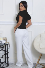 Solid Color Short Sleeve Irregular Tops XHXF-475