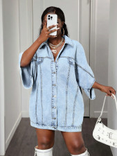 Short Sleeve Loose Denim Jacket GYXN-65897