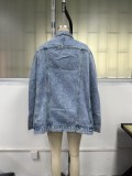 Fashion Irregular Loose Denim Jacket GYXN-35622