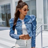 Long Sleeve Lapel Denim Short Coats GYXN-30321