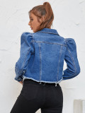 Long Sleeve Lapel Denim Short Coats GYXN-30321