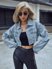Fashion Long Sleeve Denim Short Coats GYXN-10022