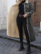 Loose Long Sleeve Denim Fleece Long Coat GYXN-20781