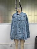 Fashion Irregular Loose Denim Jacket GYXN-35622