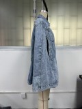 Fashion Irregular Loose Denim Jacket GYXN-35622