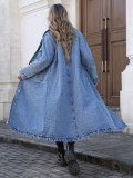 Long Sleeve Loose Denim Long Coats GYXN-20807