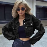 Fashion Long Sleeve Denim Short Coats GYXN-10022