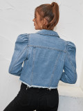 Long Sleeve Lapel Denim Short Coats GYXN-30321