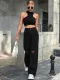 Fashion Holes High Waist Wide Leg Jeans GYXN-10193